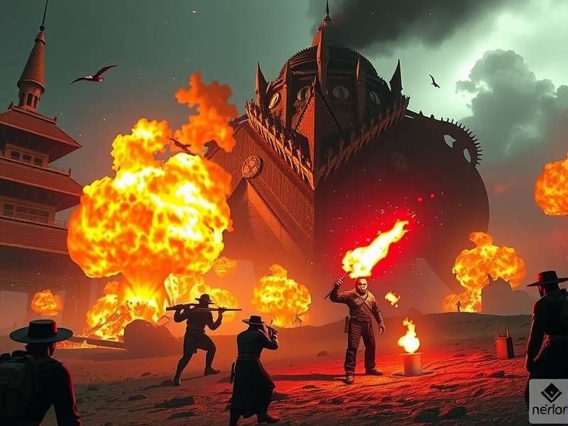 Enormous Encounter gameplay screenshot showing massive battle